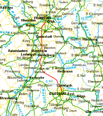 Radweit Frankfurt Stuttgart Per Fahrrad Ubersicht Der Route